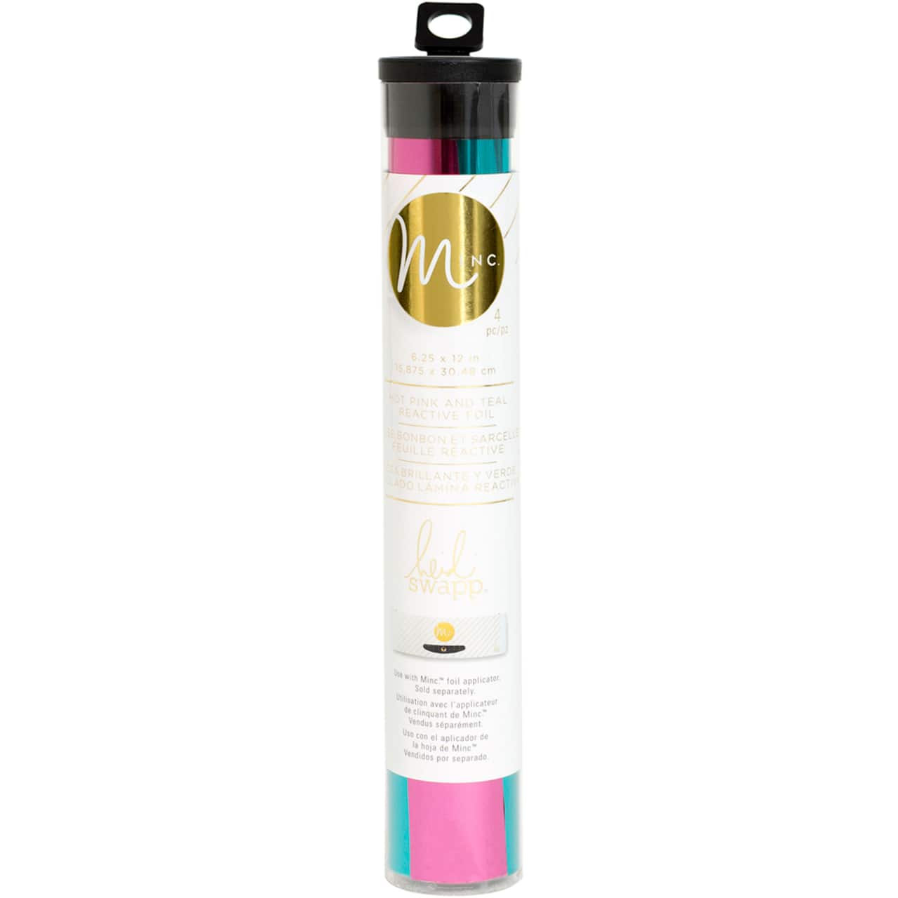 Heidi Swapp® Minc® 6.5" x 12" Teal & Hot Pink Combo Reactive Foil, 4ct.